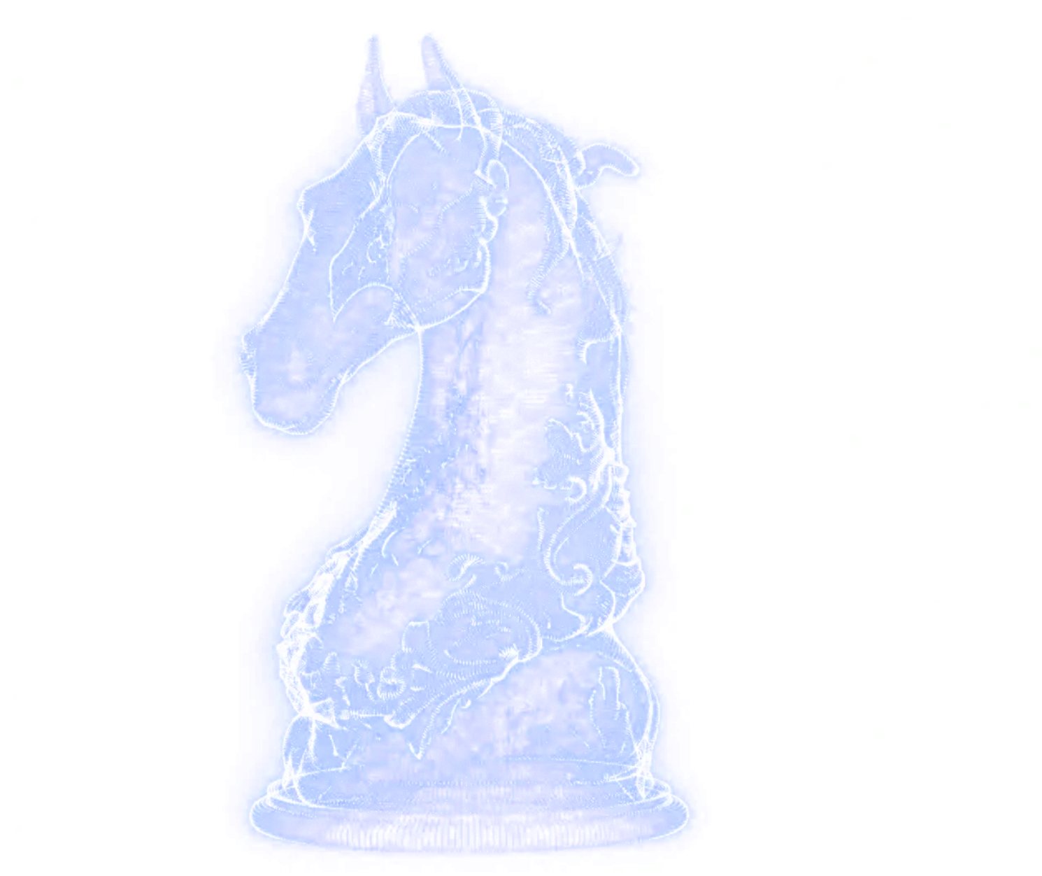 BERGORA.AI – leuchtendes Pferd, das Markenzeichen